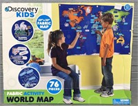 (76) Pc Discovery Kids Fabric Activity World Map