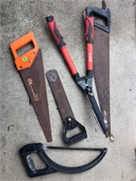 Handsaws and hedge clippers