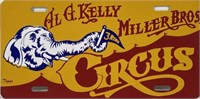 AL G. KELLY - MILLER BROS. LICENSE PLATE