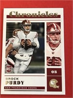 2022 Chronicles Brock Purdy Rookie Card 49ers