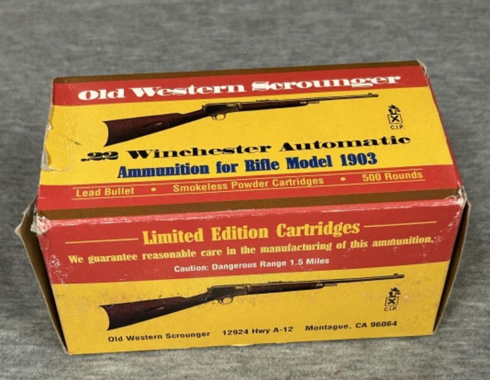 500 ROUNDS OF 22 WINCHESTER AUTOMATIC AMMUNITION