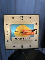 Sealtest Ice Cream Clock- Lights Up-
