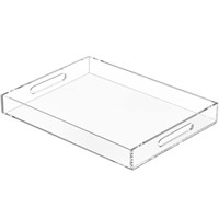 NIUBEE Clear Serving Tray 12x16 Inches  Spill