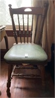 Vintage dining chair- wooden with upholstery