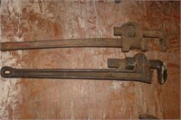 Two Older 24" Pipe Wrenches