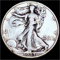1933-S Walking Half Dollar NICELY CIRCULATED