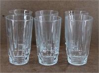 6pc. Vintage Glcoloc Clear Drinking Glasses