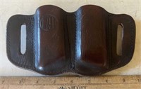 LEATHER AMMO HOLDER-TO BE WORN ON BELT