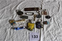 MISC. KEY CHAINS & PINS LOT