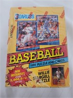 1991 Donruss MLB Baseball Trading Card Sealed Box