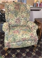 Upholstered Reclining Wing Back Chair