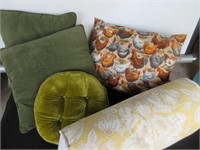 Pillows - Yellow Pillow Matches Custom Bed Skirt