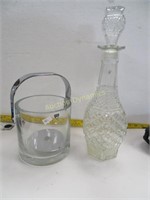 Crystal Ice Bucket and Decanter