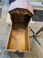 **ROSEMALING BY BERYL 1985 BABY CRADLE & DOLL BED