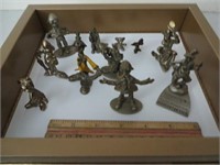 PEWTER CLOWN LOT OF 10
