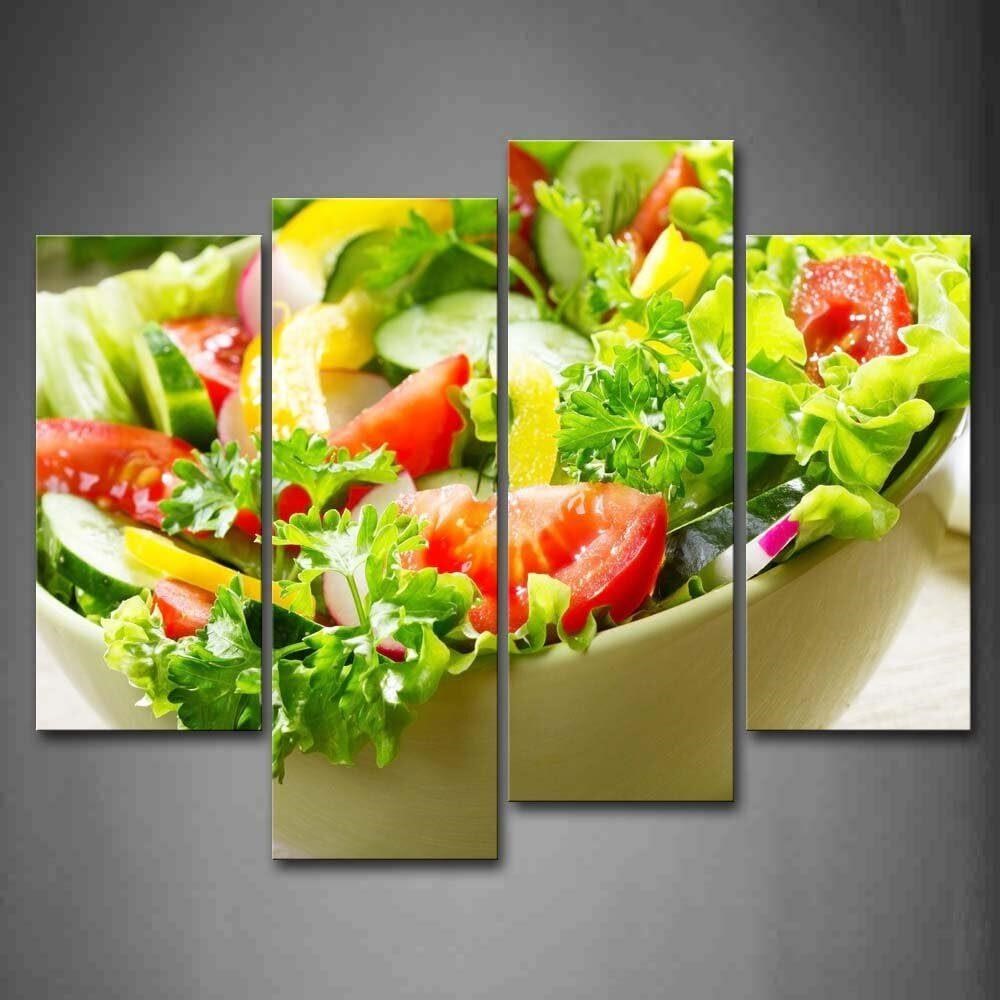 Salad Veg Wall Art Food Canvas 12x26 12x35