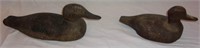 Vintage hand carved duck decoys.