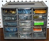 15-Drawer Hardware Sorter with Contents