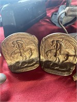 Signed Bronze Bookends