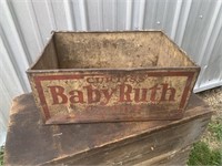 METAL CURTISS BABY RUTH CANDY CONTAINER OLD