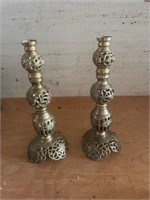Moroccan Pierced Brass Changeable Candle Holders