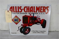 NEW- METAL SIGN- ALLIS- CHALMERS TRACTOR