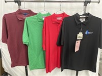 Lot of 4 Men’s Polo Shirts with Design on Front