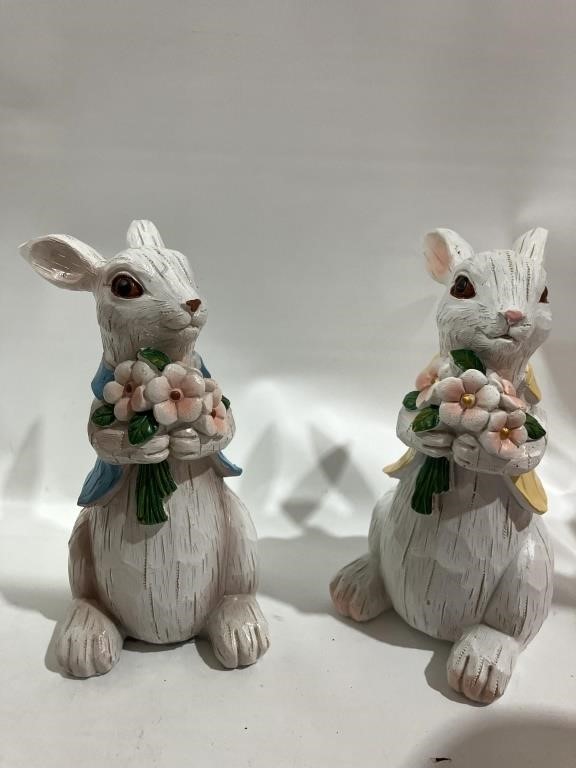 3-Packs Easter Bunny Decorations Resin Bunny
