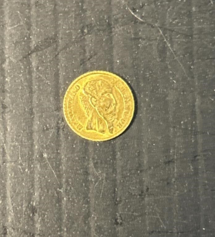 1865 Mexican Gold Coin 0.5g