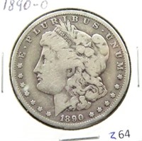 1890-D MORGAN SILVER DOLLAR
