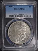 1904-O MORGAN DOLLAR PCGS MS63