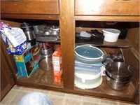Contents of Cabinet - Pots, Angel Food Pan, More