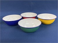 (4) 6” Splatterware Blue, Yellow, Green, and Red