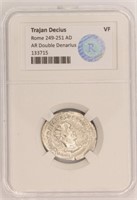 Trajan Decius AR Double Denarius Roman Coin