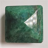 CERT 278 Ct Faceted Colour Enhanced Emerald, Squar