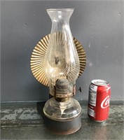 Vtg. wall oil lamp