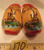 Mini Hand Painted Holland Dutch Shoes 1984