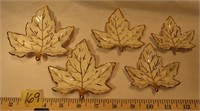 1959 Hand Painted 24 kt Nesting Leaves