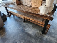 Rustic Farm Table w/ Benches