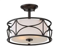 2 LIGHT SEMI FLUSH LIGHT  FIXTURE