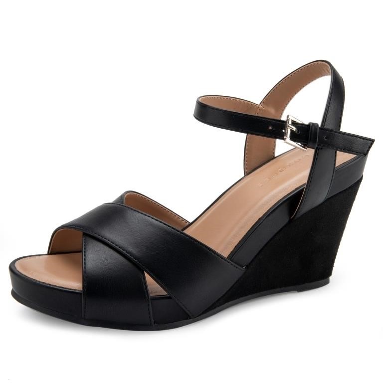 Aerosoles Women's Pastel Wedge Sandal, Black Combo