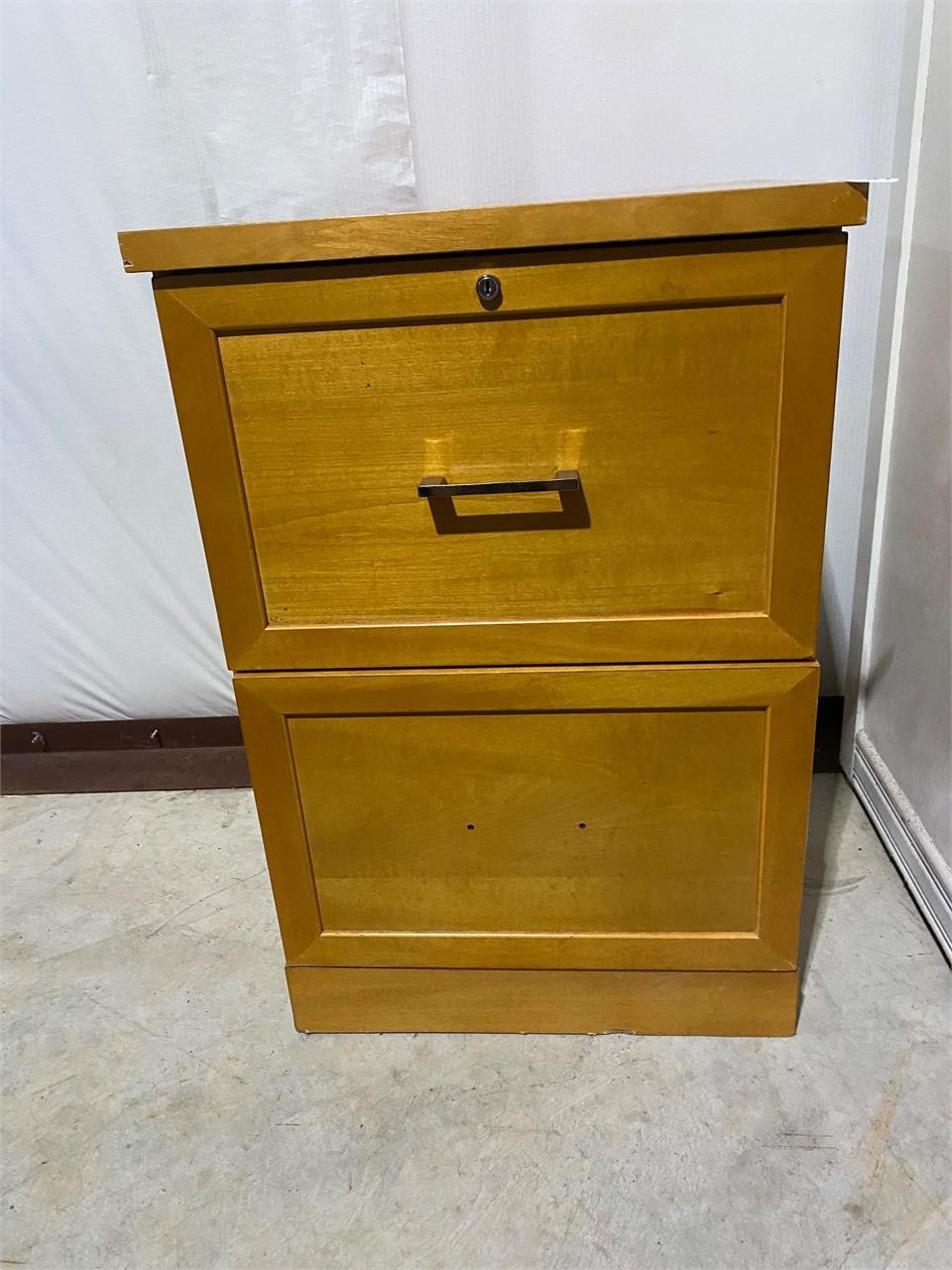 2 Drawer Wooden File Cabinet