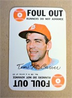 1968 Topps Tim McCarver Foul Out Card Game #18