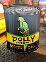 16 x 11” Polly Motor Oil Metal Embossed Sign