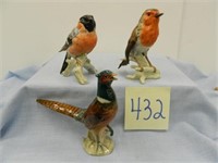 3 Goebel Birds - Bullfinsh, Robin & Pheasant