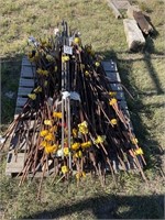 Pallet of Pencil Posts and Ground Rods