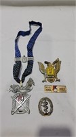 German medals and beret badge