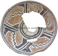 Five Greek Keyed Stepped Sections Mimbres Bowl