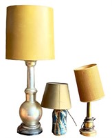 (5) table or desk lamps & goose neck floor light