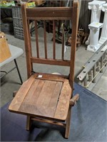 Vintage Wooden Child's Folding Chair